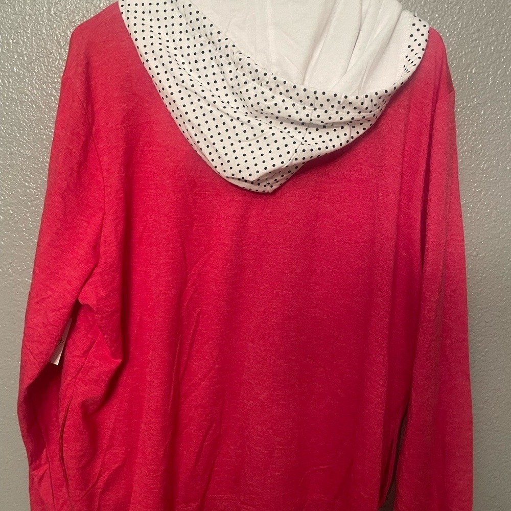 Red Minnie Mouse zip-up hoodie - Picture 3 of 5